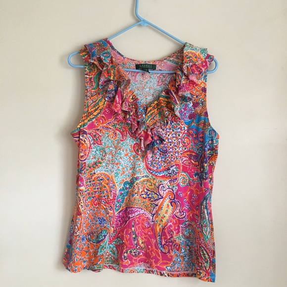 Lauren Ralph Lauren Paisley sleeveless top